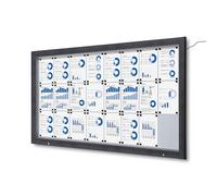 Bacheca da Esterno con Apertura a Ribalta 190,5x106,7x4,7 cm in Alluminio Grigio Antracite