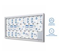 Bacheca da Esterno con Apertura a Ribalta 212,5x106,7x4,7 cm in Alluminio Grigio Chiaro