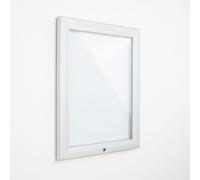 Bacheca da Esterno con Apertura a Ribalta 58,5x76x4,7 cm in Alluminio Grigio
