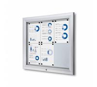 Bacheca da Esterno con Apertura a Ribalta 80,5x76x4,7 cm in Alluminio con Led