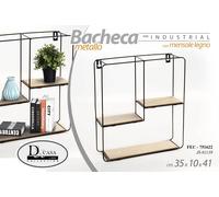 BACHECA DA PARETE EASY INSTALL IN METALLO MENSOLE IN LEGNO 351041CM HEZ-825538