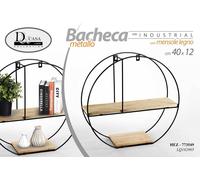BACHECA DA PARETE EASY INSTALL IN METALLO MENSOLE IN LEGNO 4012 CM HEZ-773549