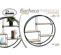 BACHECA DA PARETE EASY INSTALL IN METALLO MENSOLE IN LEGNO 6013 CM CEQ-763595