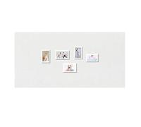 Bacheca da parete in feltro, grande, 60 cm x 120 cm, bacheca per appunti, per ufficio, camera da letto, grigio chiaro, con puntine, lavagna adesiva decorativa