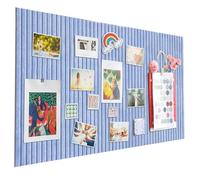 Bacheca decorativa in feltro, autoadesiva, 60 x 40 cm, IVEOPPE, bacheca decorativa in feltro, spessore 0,9 cm, pieghevole, lavagne memo per ufficio, cucina, colore azzurro