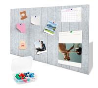 Bacheca decorativa in feltro autoadesiva, grande bacheca in sughero 60 x 40 cm, 0,9 cm di spessore, tavola a spillo per cucina per ufficio, foto di foto