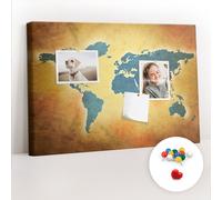 Bacheca Facile apprendimento Per imparare Scuola 60x40 Mappa del mondo antica