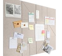 Bacheca grande autoadesiva, 120 x 90 cm, bacheca decorativa in feltro, autoadesiva, in sughero, pieghevole, per ufficio, casa e cameretta dei bambini (cammello scuro, 120 cm)