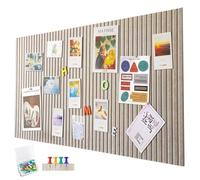 Bacheca grande in sughero, 60 x 40 cm, spessore 0,9 cm, lavagna decorativa in feltro, pieghevole con nastro adesivo, in feltro autoadesivo
