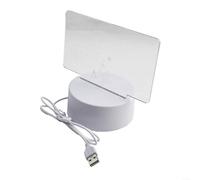 Bacheca in acrilico con USB, luce notturna con penna, illuminazione a LED calda, decorazione da scrivania, adatta per camera da letto e ufficio (calendario)