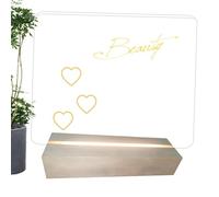 Bacheca in acrilico illuminata, bacheca LED in acrilico cancellabile a secco | Lavagna memo con luce illuminata, lavagna creativa, tavolo da disegno illuminato per bambini