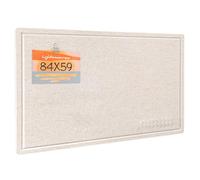 Bacheca in feltro, 86 x 59 cm, bacheca decorativa in sughero, alternativa alla parete, pieghevole, autoadesiva, con 20 puntine, color avena