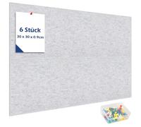 Bacheca in feltro, 90 x 60 cm, autoadesiva, 6 pezzi, 30 x 30 cm, pannelli decorativi da parete in feltro, per casa, scuola, pareti dell'ufficio