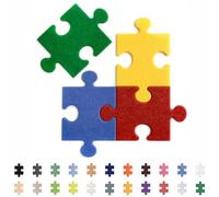 Bacheca in feltro a forma di puzzle fai da te, 22 colori, per casa, scuola, ufficio, bacheca autoadesiva da parete in feltro per appunti, foto, appunti, colore grigio luna