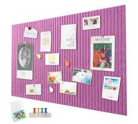 Bacheca in feltro, autoadesiva, 90 x 60 cm, bacheca decorativa in feltro, spessore 0,9 cm, pieghevole, lavagne memo per ufficio, cucina, rosa guava
