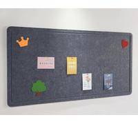 Bacheca in feltro con spilli, 40 x 60 cm, bacheca pieghevole in feltro, alternativa per pareti, autoadesiva, per esporre foto, promemoria, pannello decorativo da parete (nero)