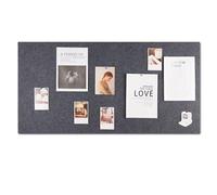 Bacheca in feltro, grande bacheca con puntine, decorativa, per ufficio e camera da letto, grigio chiaro, 60 x 120 cm