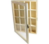 Bacheca in legno 16 posti con porta in vetro espositore vetrinetta minuterie