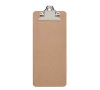 Bacheca in legno duro con clip in stile retrò, 112 x 265 mm