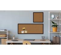 Bacheca in sughero 100x40 cm cornice in legno NERA