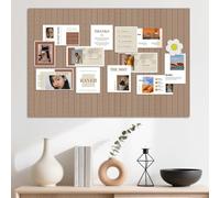 Bacheca in sughero, 60 x 40 cm, decorazione da parete in feltro, pieghevole, autoadesiva, in feltro, con aghi, per casa, ufficio, decorazione da parete, marrone chiaro