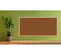 Bacheca in sughero 80x40 cm cornice in legno NATURALE