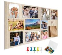 Bacheca in Sughero Autoadesiva 80 x 40cm, Lavagna di Sughero da Parete, 0.9cm Spessore, Bacheca da Parete con Puntine, per Ufficio, Scuola, Cucina, Foto, Light Camel