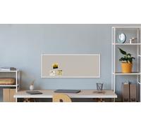 Bacheca in sughero bianco 100x40 cm cornice in legno BIANCA