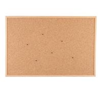 Bacheca in Sughero con Cornice Go4Cork 60x40cm | Bacheca Eco in Sughero Bifacciale con Cornice in Pino Pregiato | Decorazione e Organizzazione | Puntine e Accessori per l'Installazione Inclusi