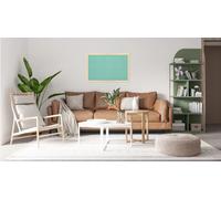 ALLboards Bacheca in sughero menta cornice in legno 60×40 cm, Bacheca Sughero per Puntine Spille Memoboard