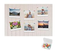 Bacheca in Sughero Sentito 60x 40 CM, 9MM Bacheca Decorativa in Feltro, Parete Adesiva con 35 Puntines, Lavagna Sughero da Parete, Bacheca in Feltro per Foto e Appunti in Casa e Ufficio (Beige chiaro)