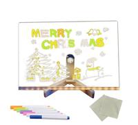 Bacheca LED con colori per bambini - Lavagna di scrittura cancellabile a secco con luce e messaggio luminoso, lavagna a LED per la casa