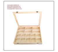 bacheca legno 16 posti vetrinetta portagioie porta bustine te espositore grande