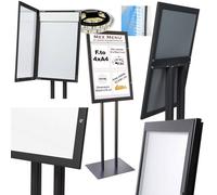 BACHECA LUCE A LED PORTA MENU DA PAVIMENTO AUTOPORTANTE PER ESTERNO FTO 4XA4