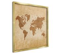 Bacheca Magnetica 50x50 cm | con Cornice Oro | Mappa D'Epoca