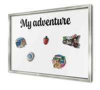 Bacheca Magnetica 60x40 cm | con Cornice Argento | My Adventure