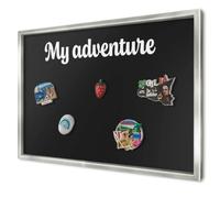 Bacheca Magnetica 60x40 cm | con Cornice Argento | My Adventure