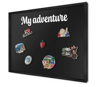 Bacheca Magnetica 70x50 cm | con Cornice Nera | My Adventure