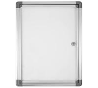 Bacheca Magnetica da Parete per Interni in Alluminio Con Anta Battente in Metacrilato per Ufficio e Condominio con Chiavi Incluse (2xA4)