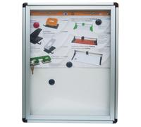 BACHECA MAGNETICA PER AVVISI CONDOMINIO CON SERRATURA 45x60x4,5CM IN ALLUMINIO