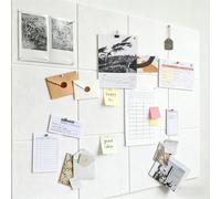 Bacheca moderna in feltro, 120 x 90 cm, bianca, grande, autoadesiva, in feltro, da parete, per foto, bacheca in sughero, bacheca promemoria, bacheca decorativa per cameretta dei bambini