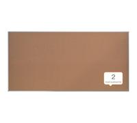 Nobo Pannello in Sughero, 2400 x 1200 mm, Cornice in Alluminio, Sistema di Montaggio ad Angolo, Gamma Essence, Ocra, 1915348