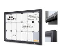 BACHECA PER ESTERNI CERTIFICATA RIBALTA VETRO TEMPRATO VARIE MISURE SERRATURA - 18XA4
