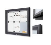 BACHECA PER ESTERNI CERTIFICATA RIBALTA VETRO TEMPRATO VARIE MISURE SERRATURA