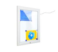Bacheca per esterni CITY101LED con illuminazione LED, apertura a ribalta e vetro temperato - formato 4xA4