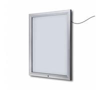 Bacheca per esterni CITY104LED, alluminio anodizzato silver, LED, vetro temperato, 9xA4, 80,5x106,7 cm