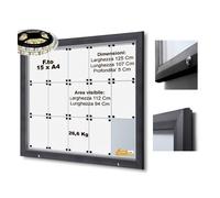 BACHECA PER ESTERNI ILLUMINATA A LED CERTIFICATA VETRO TEMPRATO VARIE MISURE