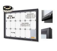 BACHECA PER ESTERNI ILLUMINATA A LED CERTIFICATA VETRO TEMPRATO VARIE MISURE