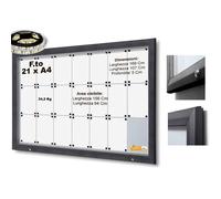 BACHECA PER ESTERNI ILLUMINATA A LED CERTIFICATA VETRO TEMPRATO VARIE MISURE