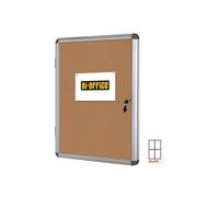 Bacheca per interni - fondo in sughero - 4 fogli A4 - verticale - Bi-Office